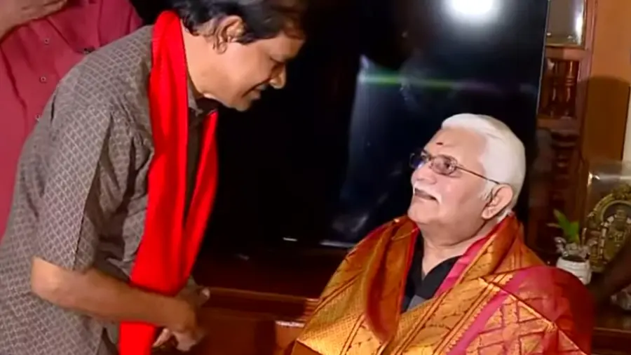 Poojappura radhakrishnan with jagathy Sreekumar