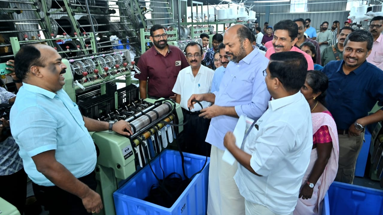 P Rajeev visiting Industrial sector