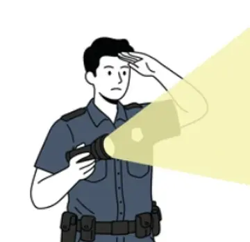 Patrolling at night during the rainy season