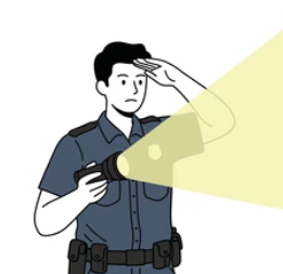 Patrolling at night during the rainy season
