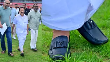 Ramesh Chennithala Footwear.JPG