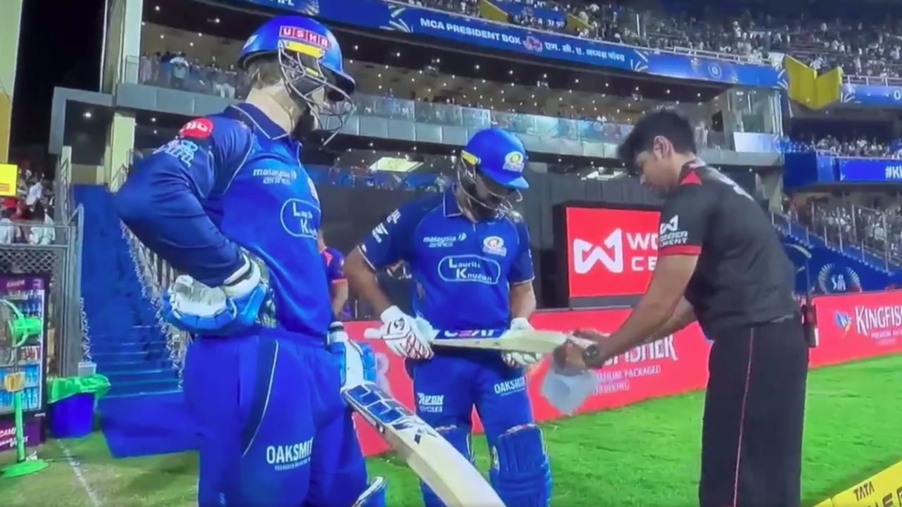 Rohit Sharma bat gauge Test