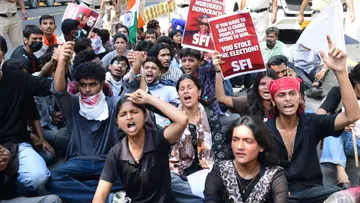 SFI Protest for Gyanesh Kumar resignation
