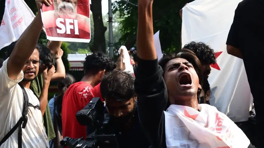 SFI protest against Gyanesh Kumar