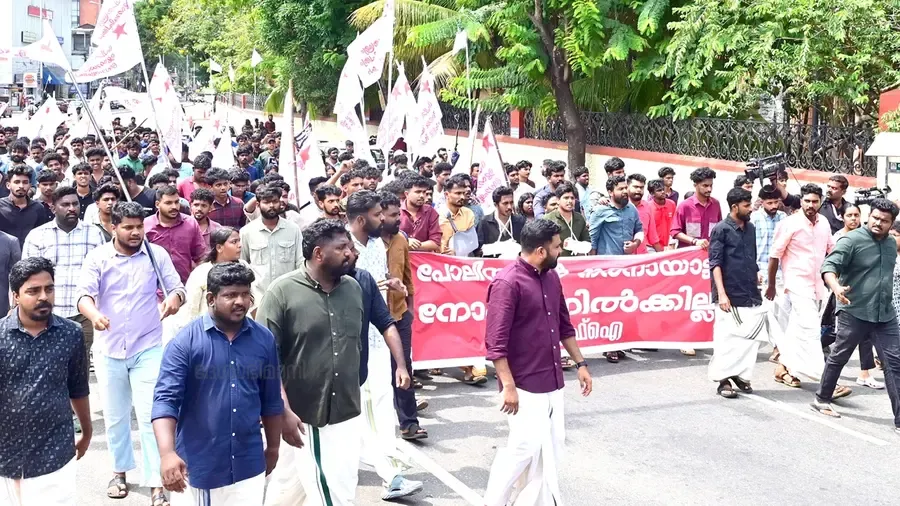 SFI protest march against police brutality