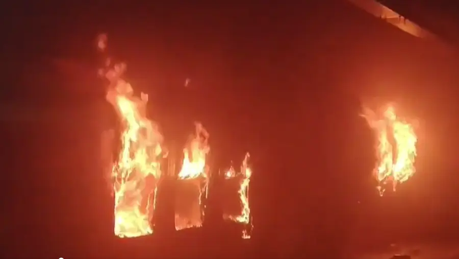 Train fire