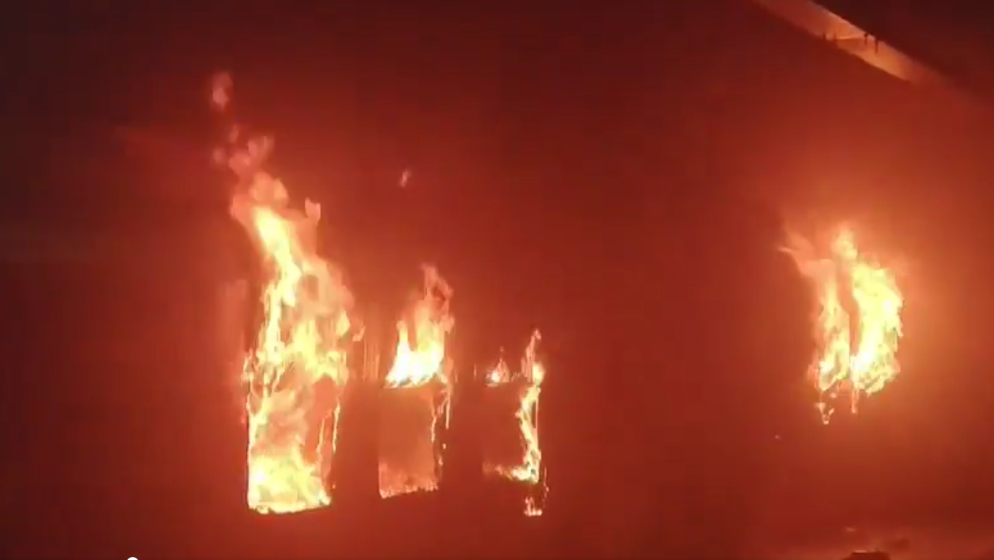 Train fire