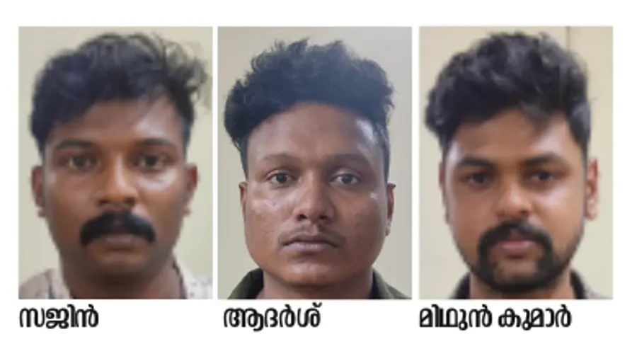 സജിൻ                         ആദർശ്                    മിഥുൻ കുമാർ