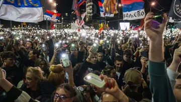 Serbia Students rally