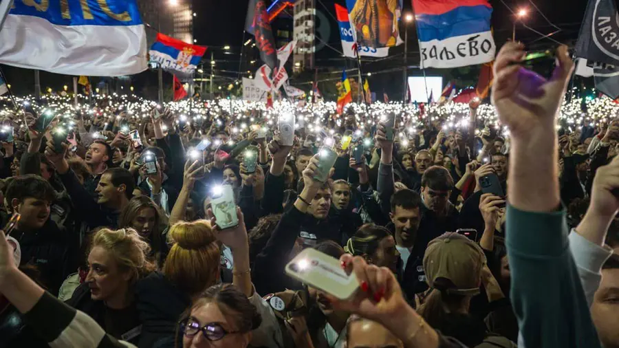 Serbia Students rally