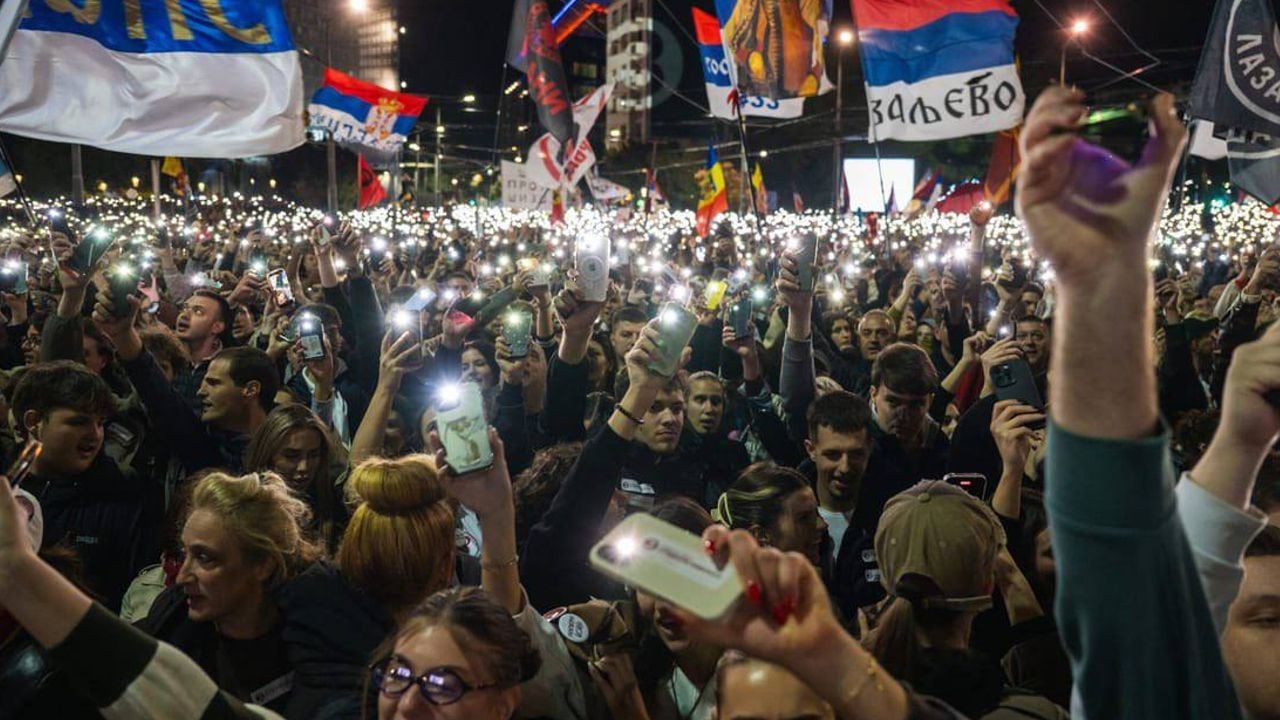 Serbia Students rally