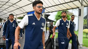 Shubman Gill and indian cricket players at colombo