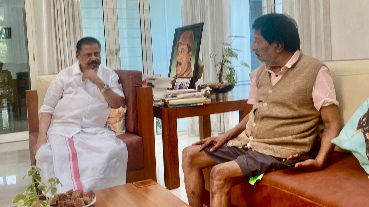 Sreenivasan with M V Govindan