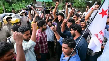 State School Sports Meet SFI Protest