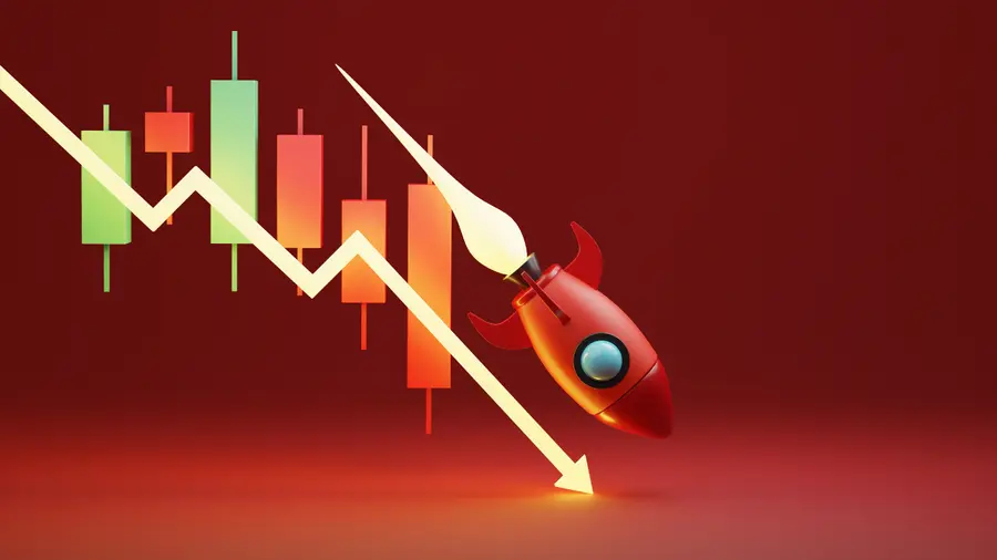 Stock market red