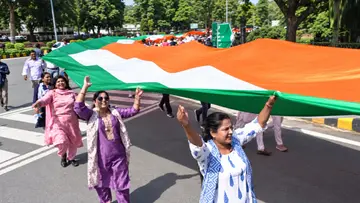Tiranga March Delhi National Flag