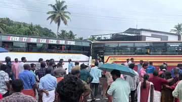 Tourist bus and KSRTC collided