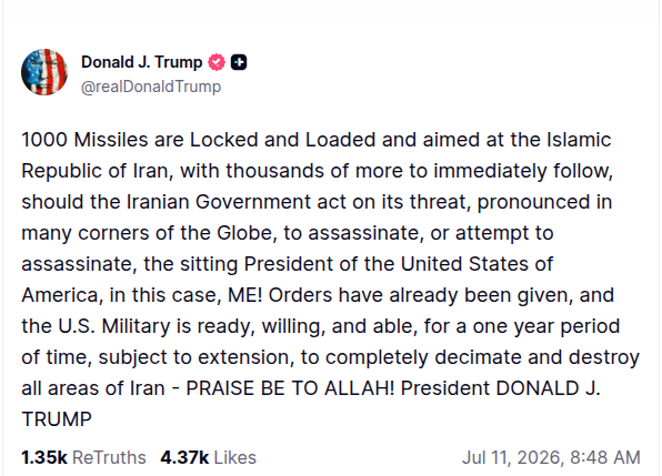 Trump truth social