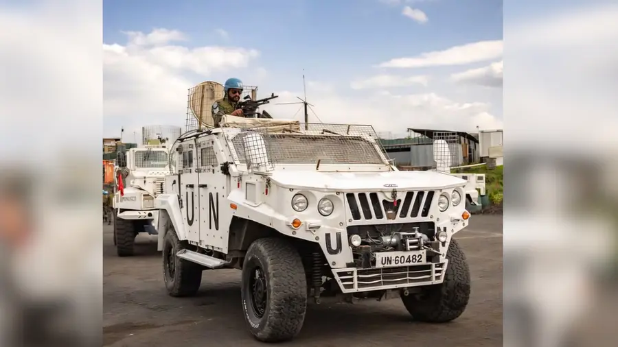 UN peacekeepers vehicles