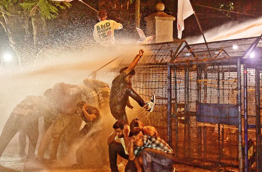 SFI protest march to Raj Bhavan against VC's action Photo: A R Arun Raj