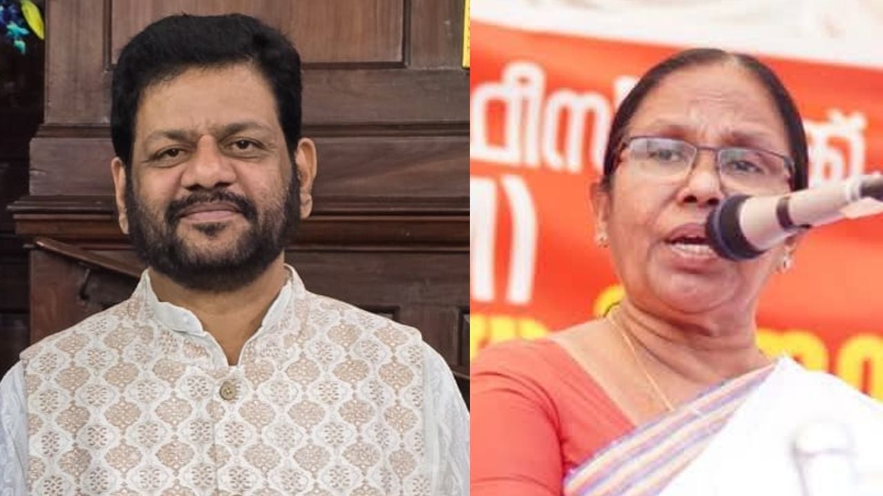 V K Sreekandann K K Shailaja