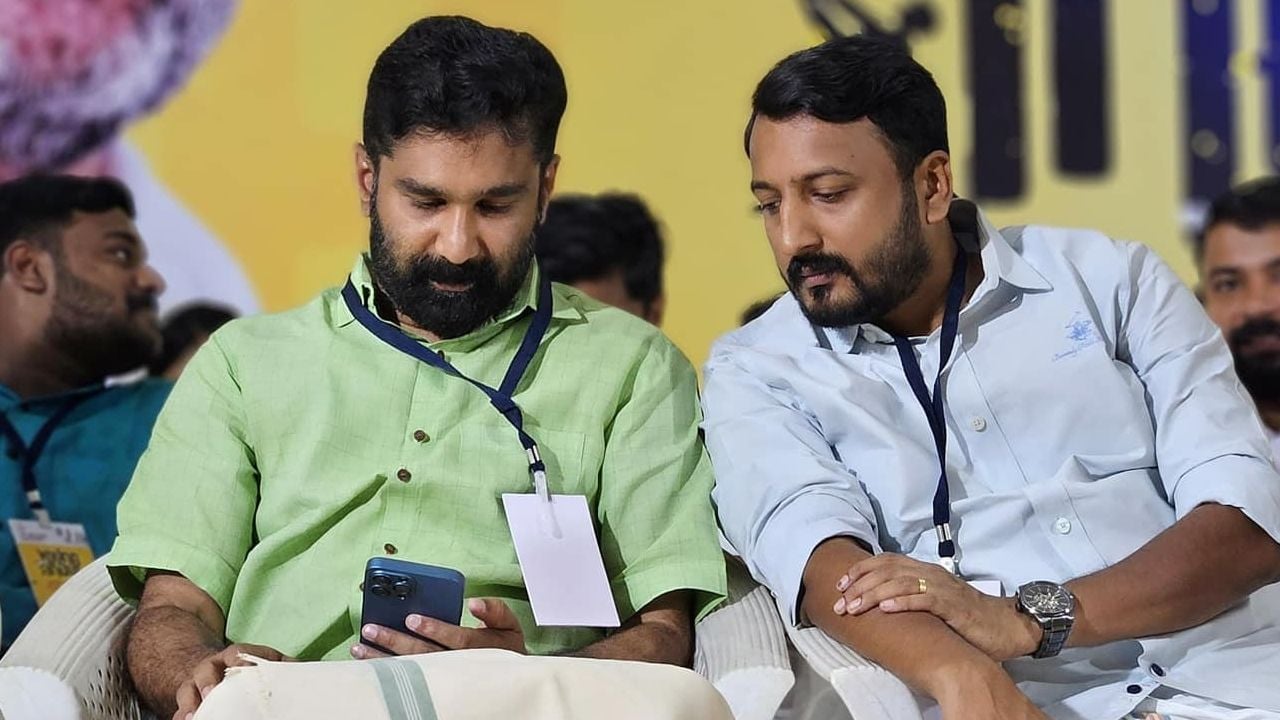 V T Balram with Rahul Mamkootathil