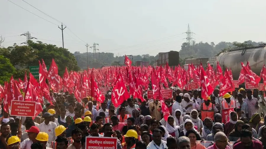 Vahan Long March AIKS Maharashtra