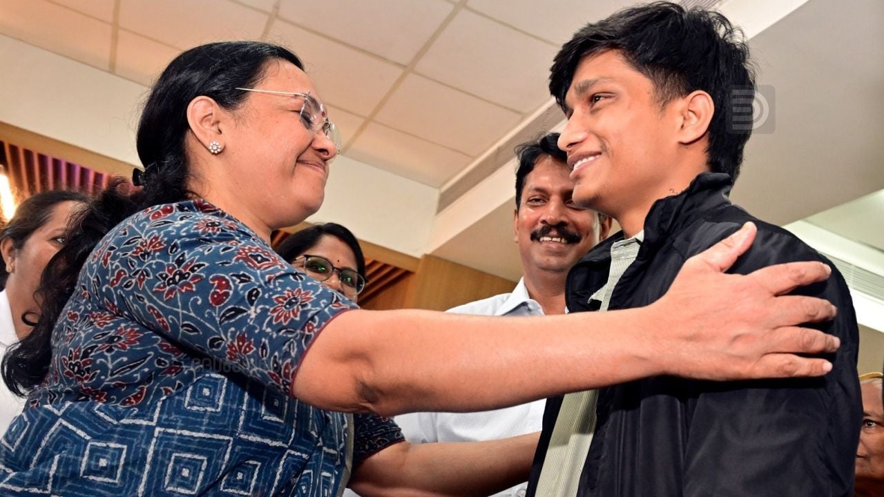 Veena George with Thilak