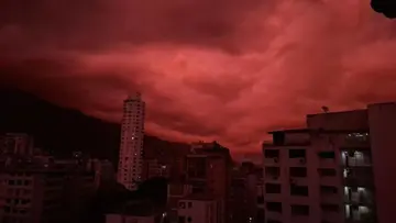 Venezuela red sky (Photo: X/@MonitorNewsve)
