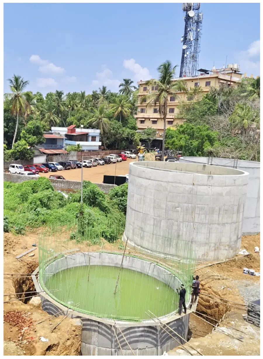 നിർമാണം പുരോഗമിക്കുന്ന ഒറ്റപ്പാലം നഗരസഭാ സീവേജ് ട്രീറ്റ്മെന്റ് പ്ലാന്റ്