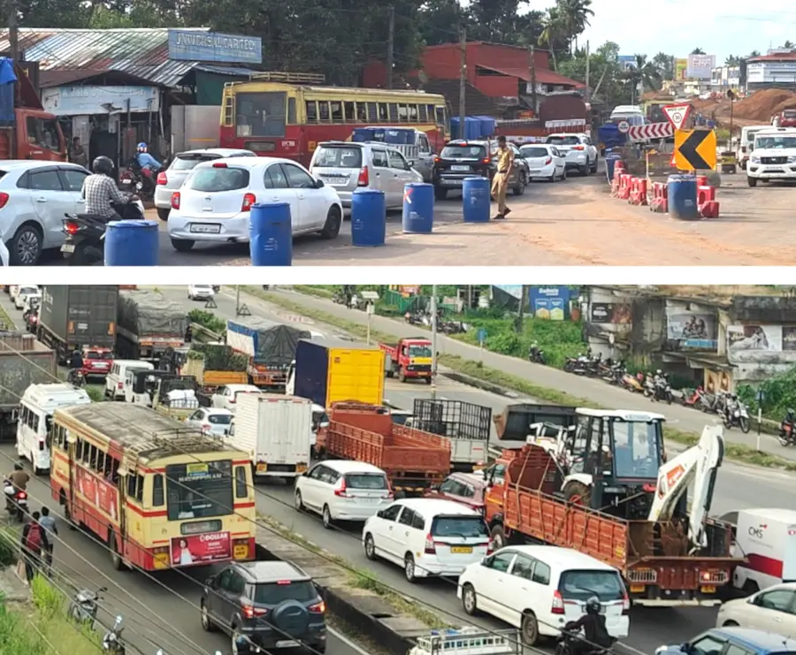  1. തൃശൂരിലേക്കുള്ള പാതയില്‍ മുരിങ്ങൂര്‍ അടിപ്പാതയ്ക്ക്‌ സമീപം ബുധനാഴ്ച അനുഭവപ്പെട്ട ഗതാഗതക്കുരുക്ക്‌ 2.ദേശീയ പാത ആമ്പല്ലൂരിൽ തൃശൂർ ഭാഗത്തേക്ക്‌ ബുധനാഴ്ച അനുഭവപ്പെട്ട ഗതാഗതക്കുരുക്ക്