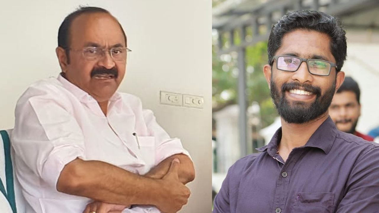 adarsh m saji against vd satheesan