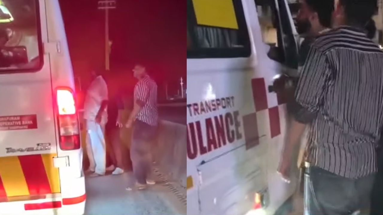 ambulance attacked at kottiyam