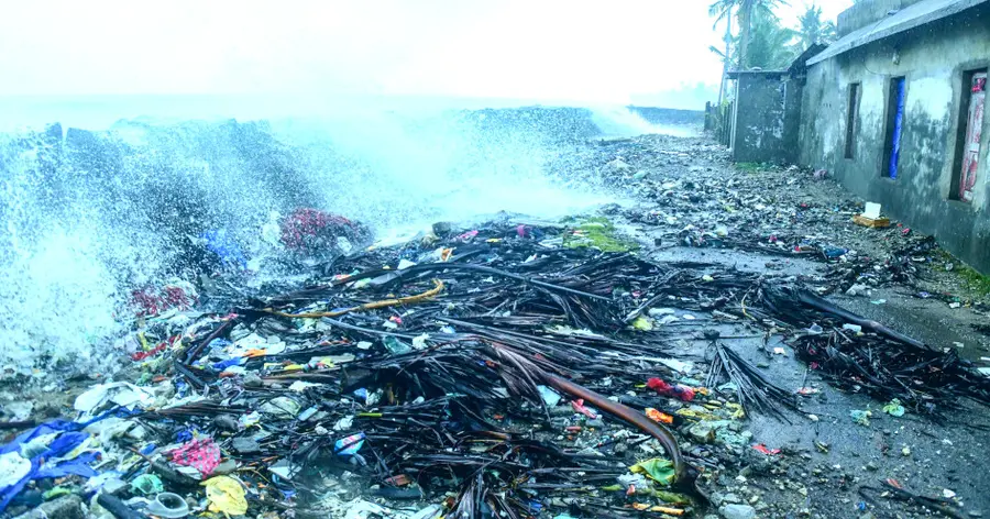 Thrikkunnapuzha Panur coastal road damaged by sea erosion