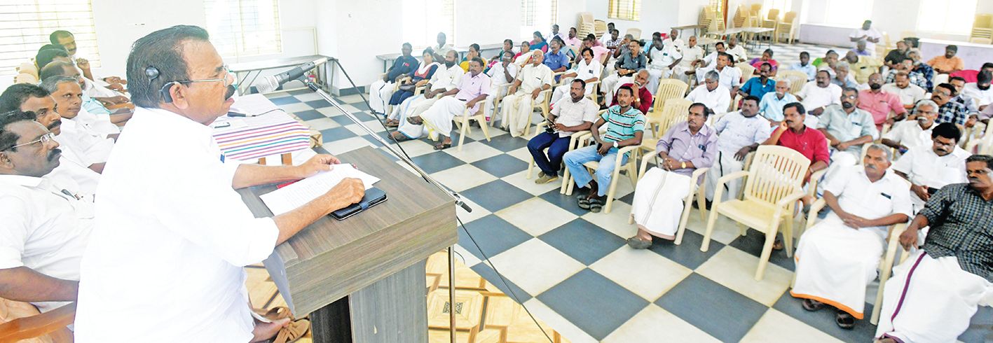 KS-KTU State President Anavoor Nagappan inaugurates the convention organized by KS-KTU and BKMU at Alappuzha Gender Park
