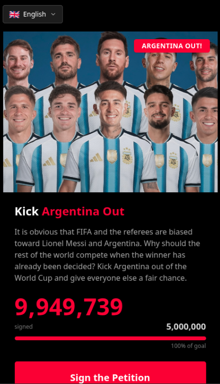 argentina out