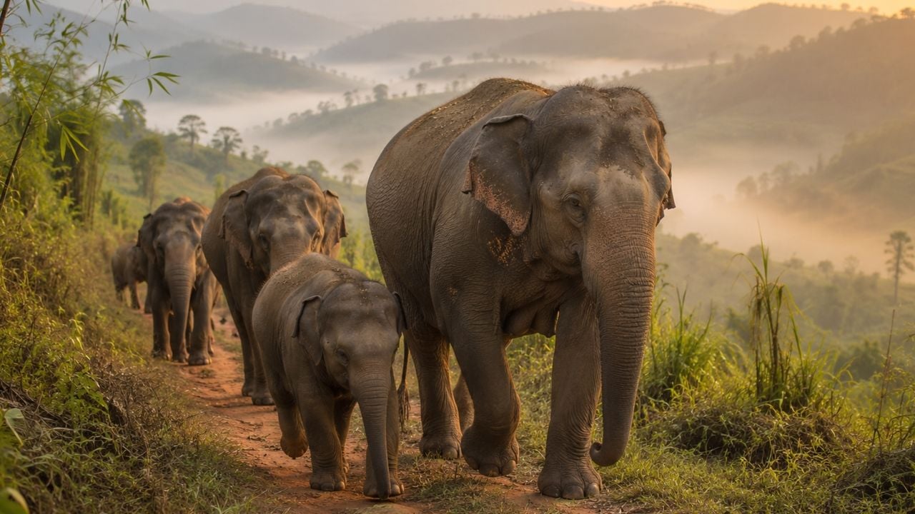 asian elephant ai image