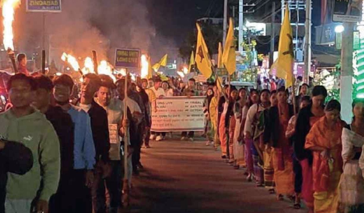 Assam Tribal Protest