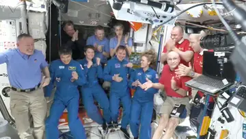 astronauts in iss