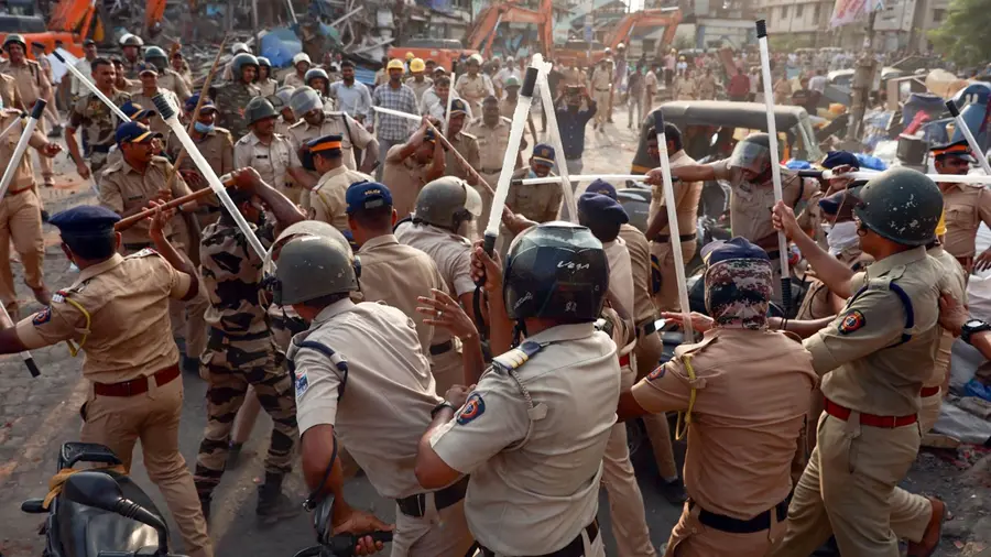bandra demolition police attack