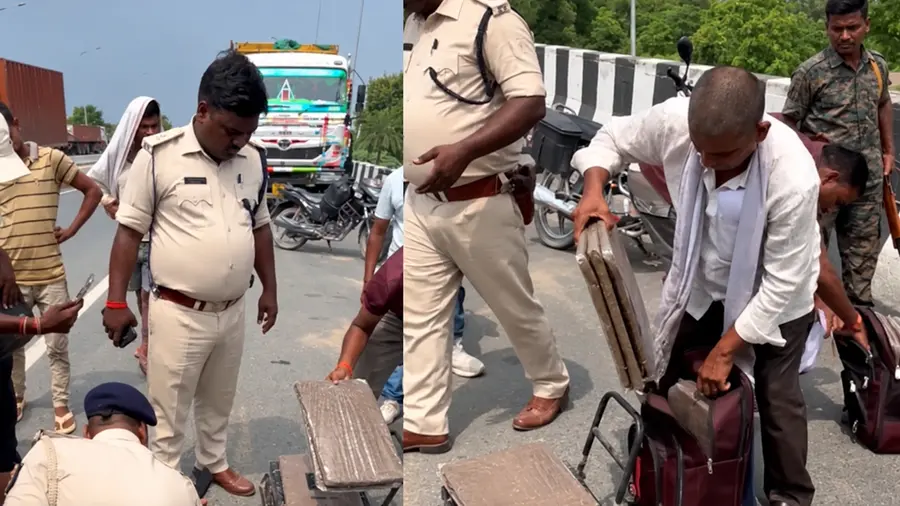 bihar school bag ganja