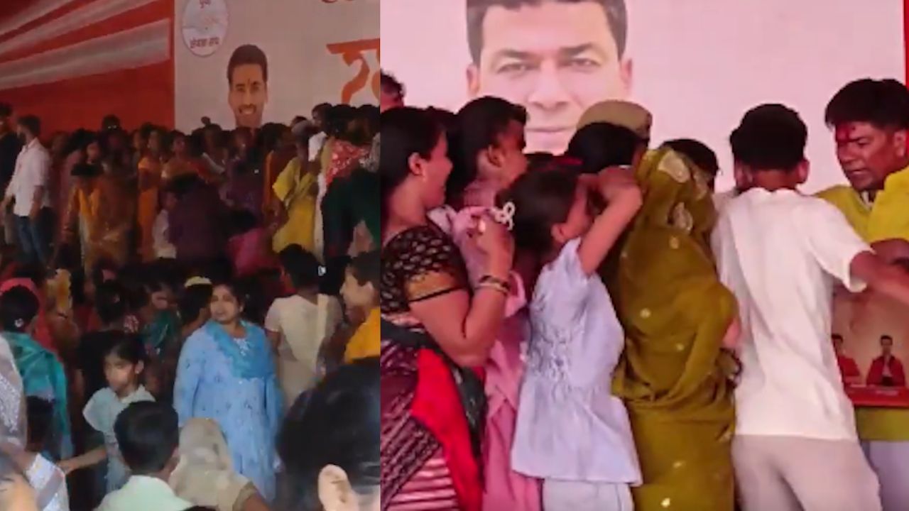 bjp rakhi stampede