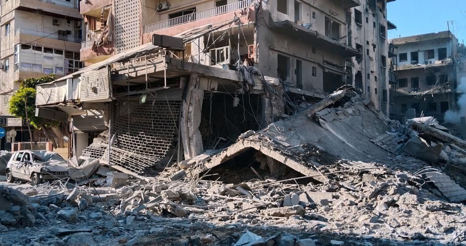 bombed structure