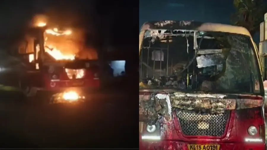 bus fire palakkad