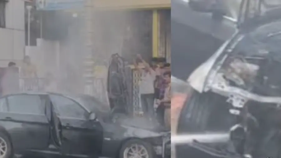car burned