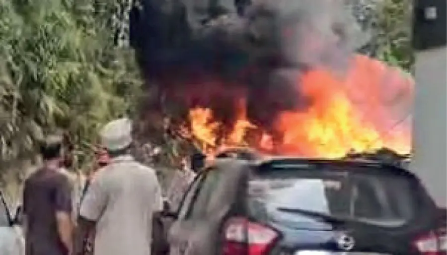 car showroom fire