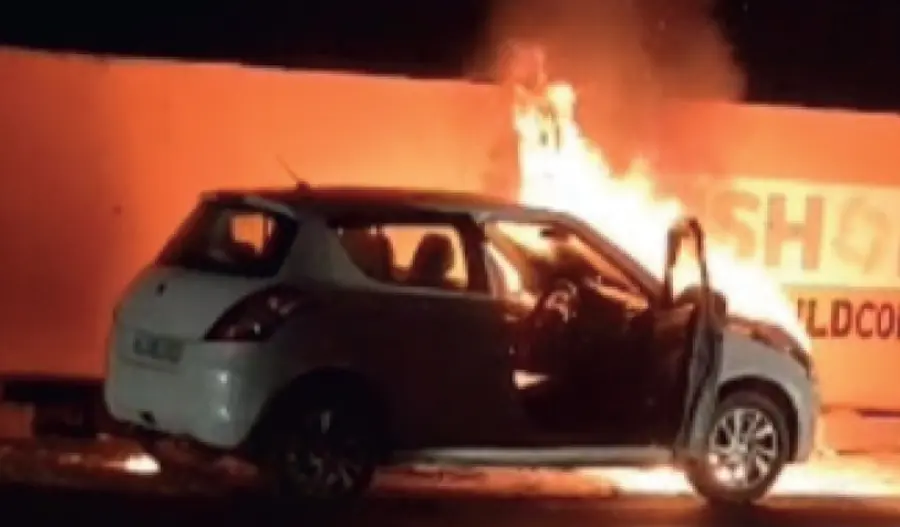 car fire
