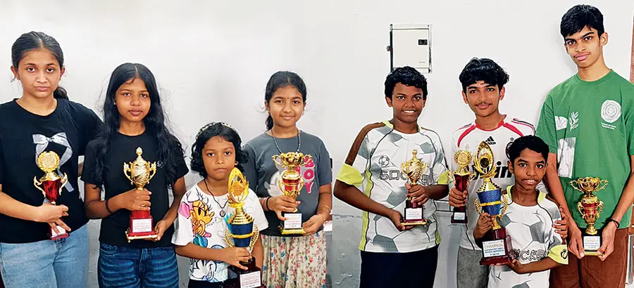 അണ്ടർ 15 ചെസ് മത്സരത്തിൽ വിജയികളായവർ