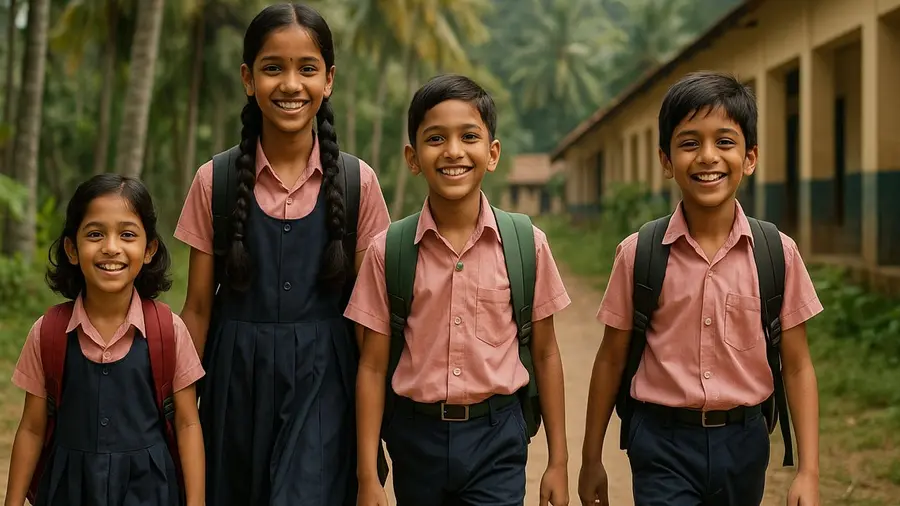 children going to school