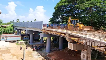 നിർമാണം അന്തിമഘട്ടത്തിലേക്കടുക്കുന്ന ചിറയിൻകീഴ് റെയിൽവേ മേൽപ്പാലം
